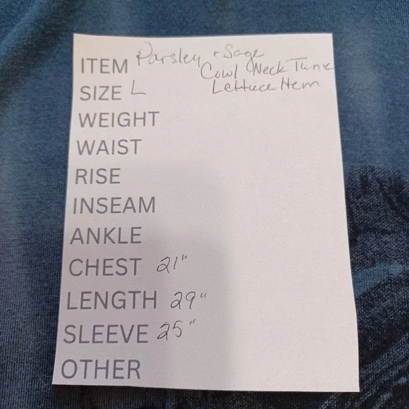 Parsley & Sage Women's Large Cowl Neck Crossover Hem Boho Long Sleeve Knit Tunic - Picture 10 of 10